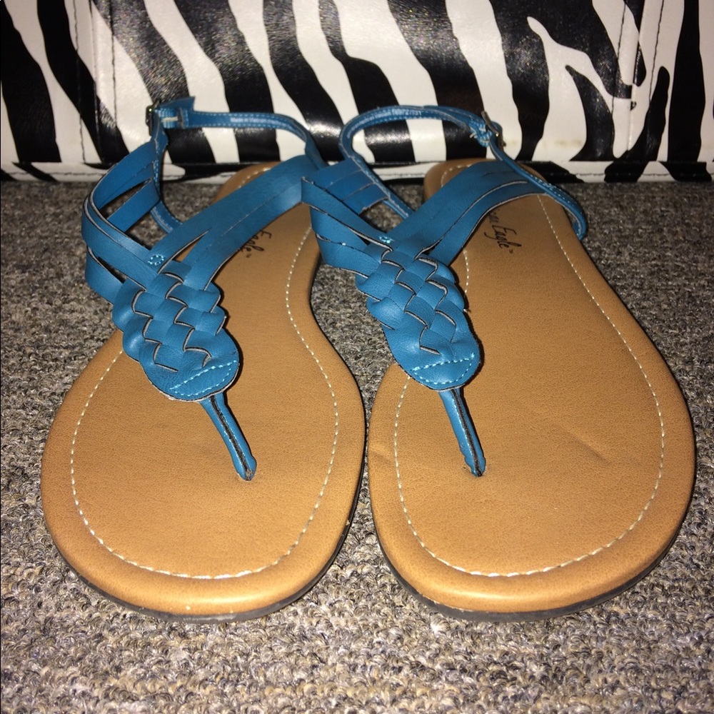 Teal sandals